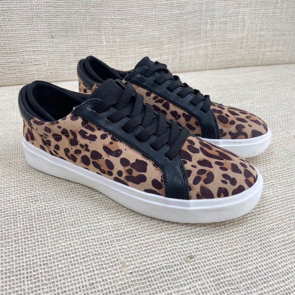 Dr Scholls Womens Leopard Print Lace Up Sneakers Shoes Exc Cond! US‎ 7M EU 37